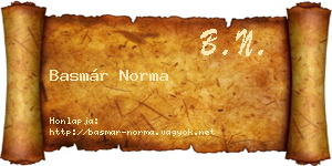 Basmár Norma névjegykártya